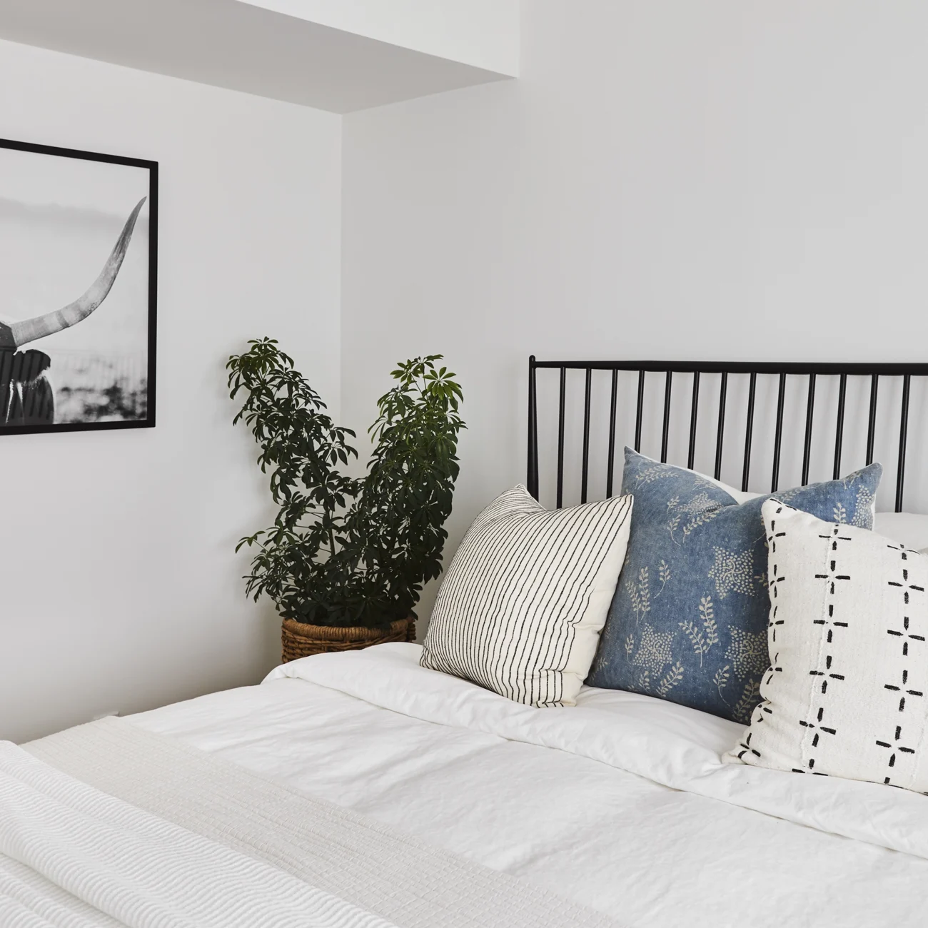 Christine Vroom Interiors | Gentry | Bright, white bedroom