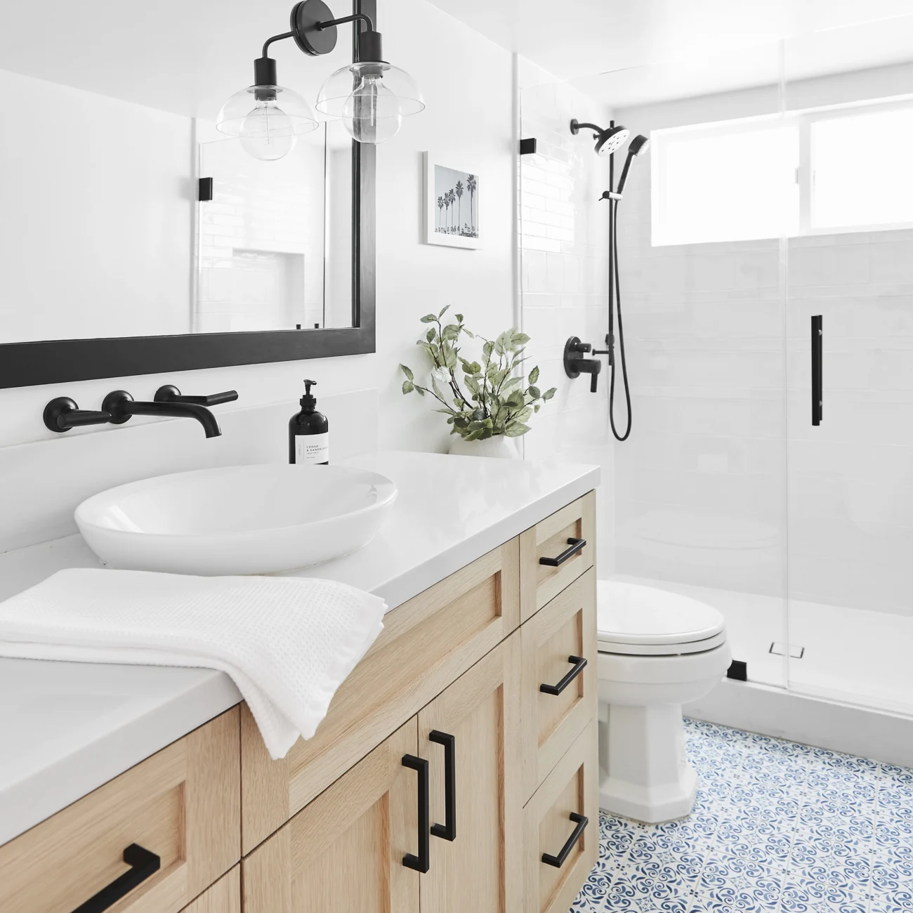 Christine Vroom Interiors | Gentry | Bright white bathroom