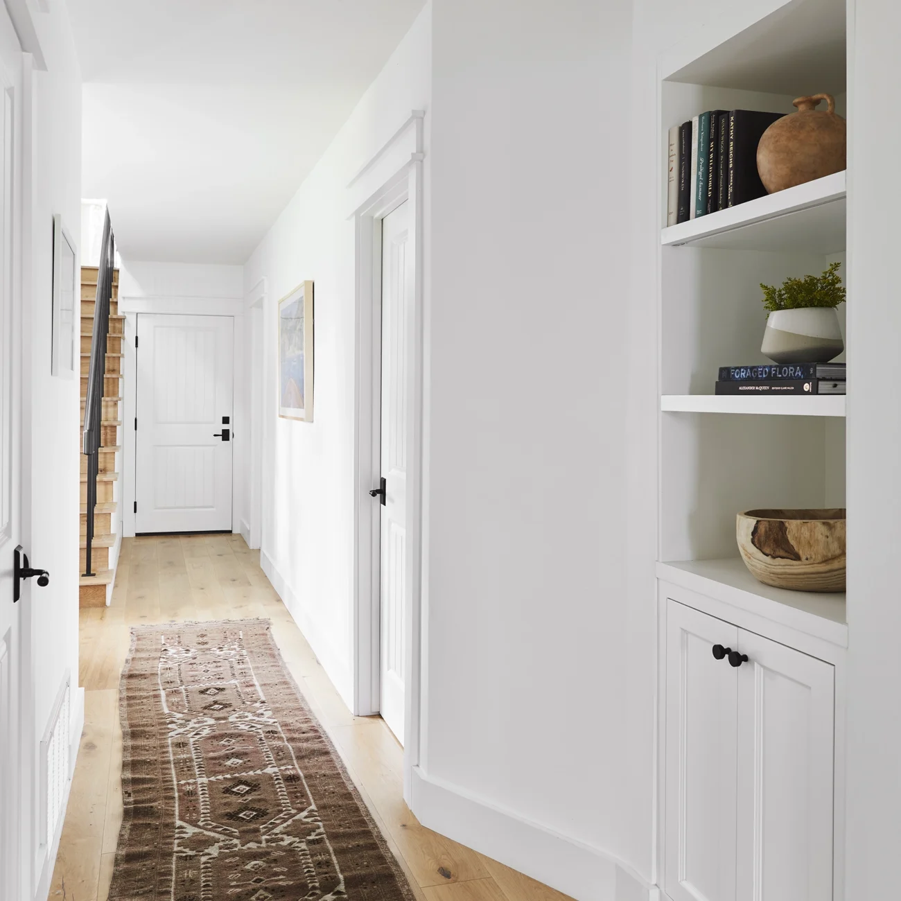 Christine Vroom Interiors | Gentry | Bright, white, Costal hallway