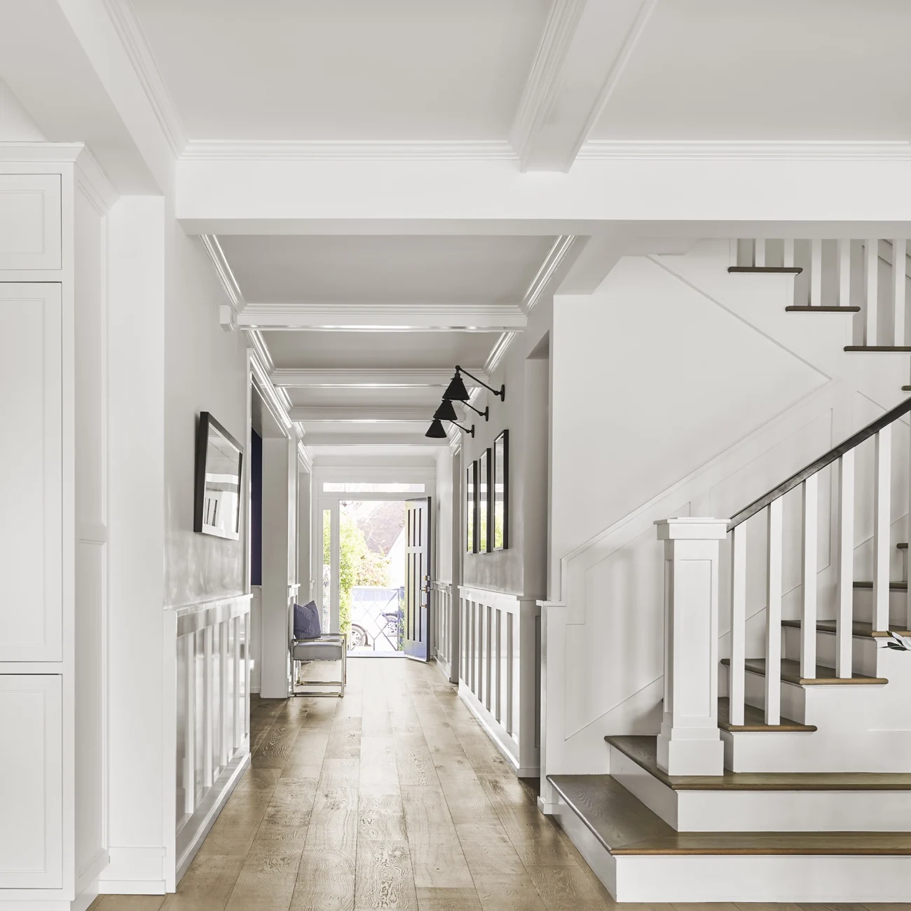 Christine Vroom-Interiors Thayer | Traditional stairwell and hallway