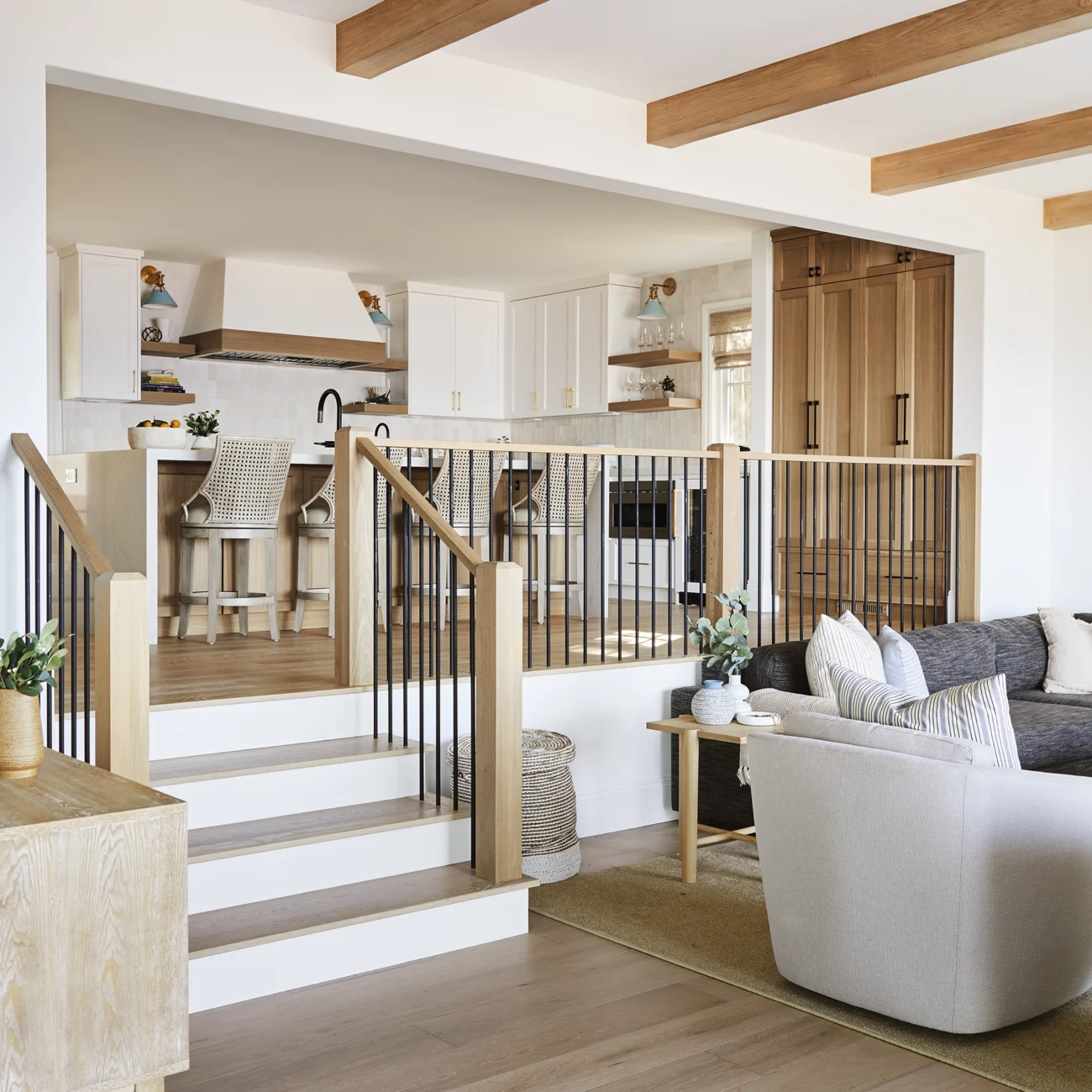 Christine Vroom Interiors | Via Almar | Costal split-level living space