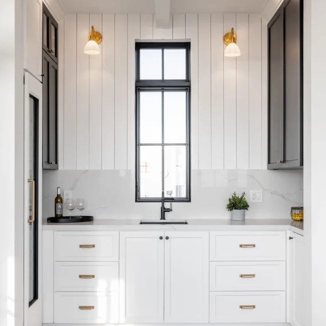 Christine Vroom Interiors | 36th | Costal bathroom with black accents