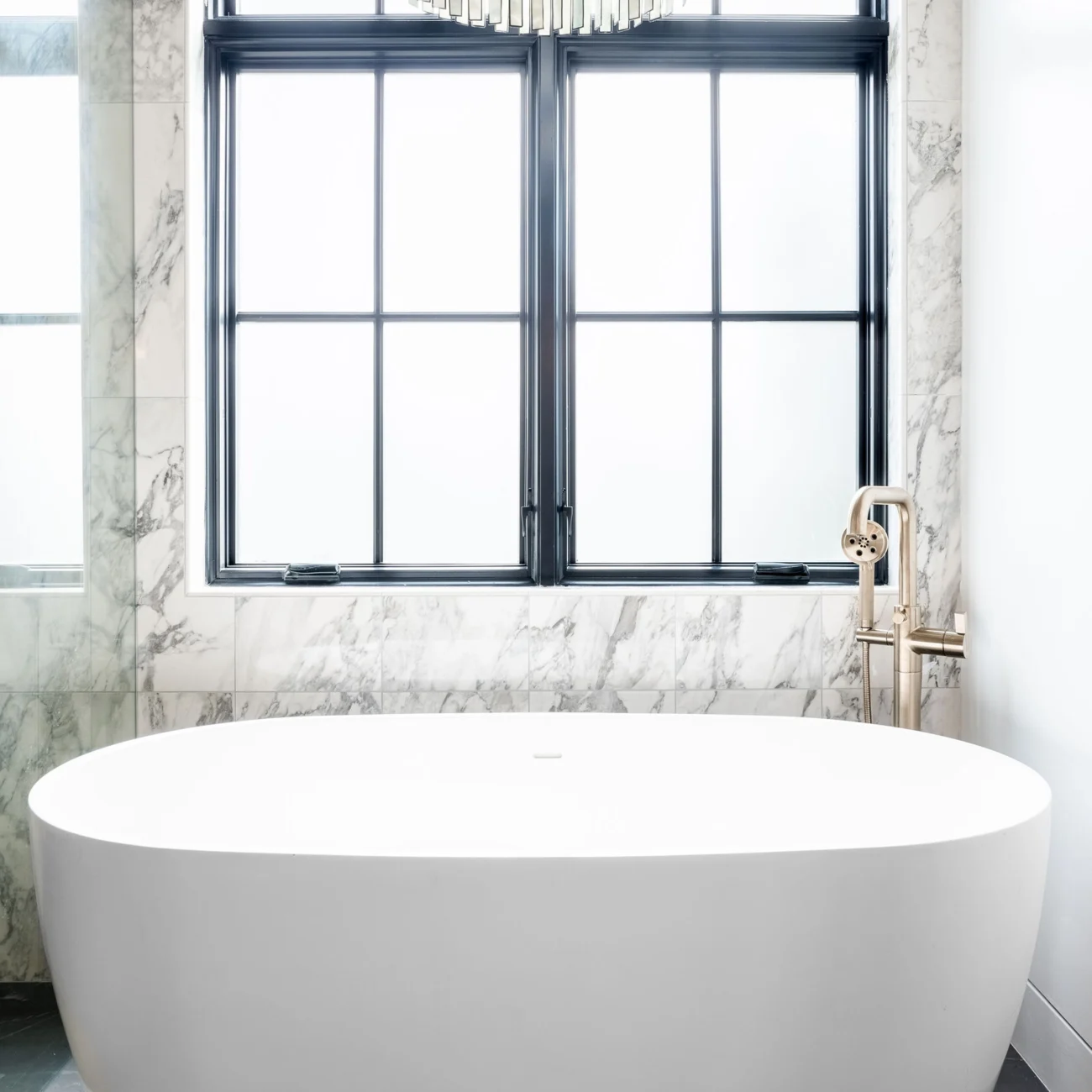 Christine Vroom Interiors | 36th | Costal bathroom with soaker tub