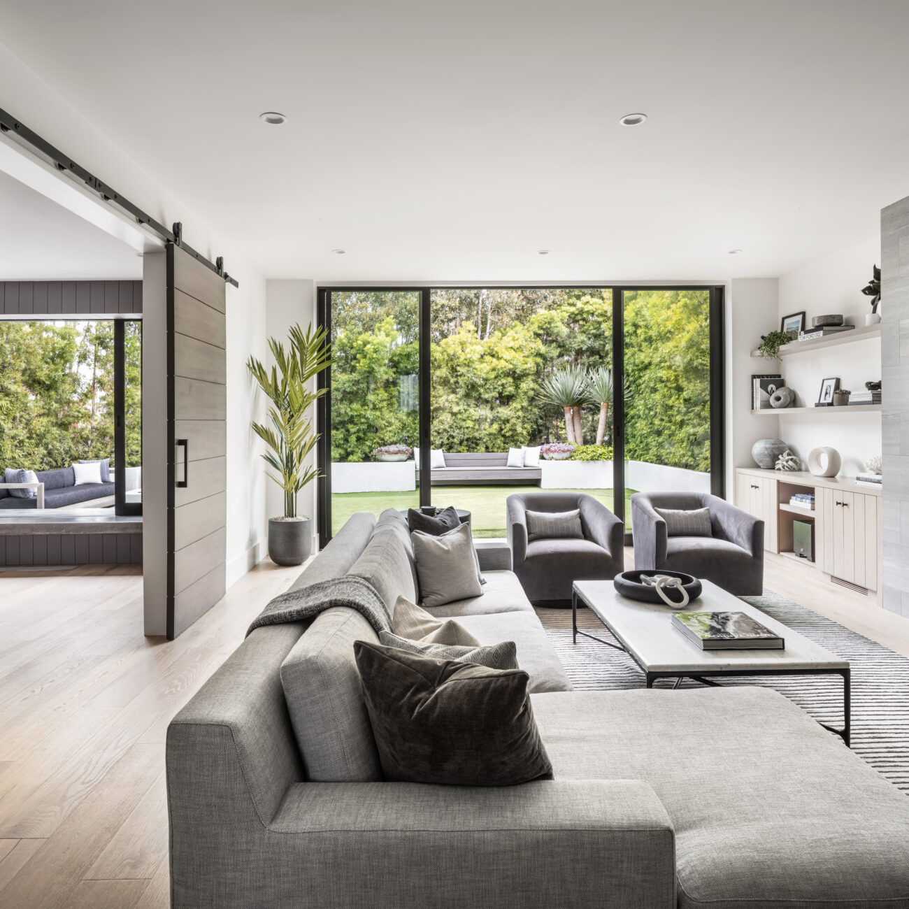 Christine Vroom Interiors | Laurel | Modern Grey Living Room